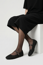 BLACK PEONY SHEER BALLERINA