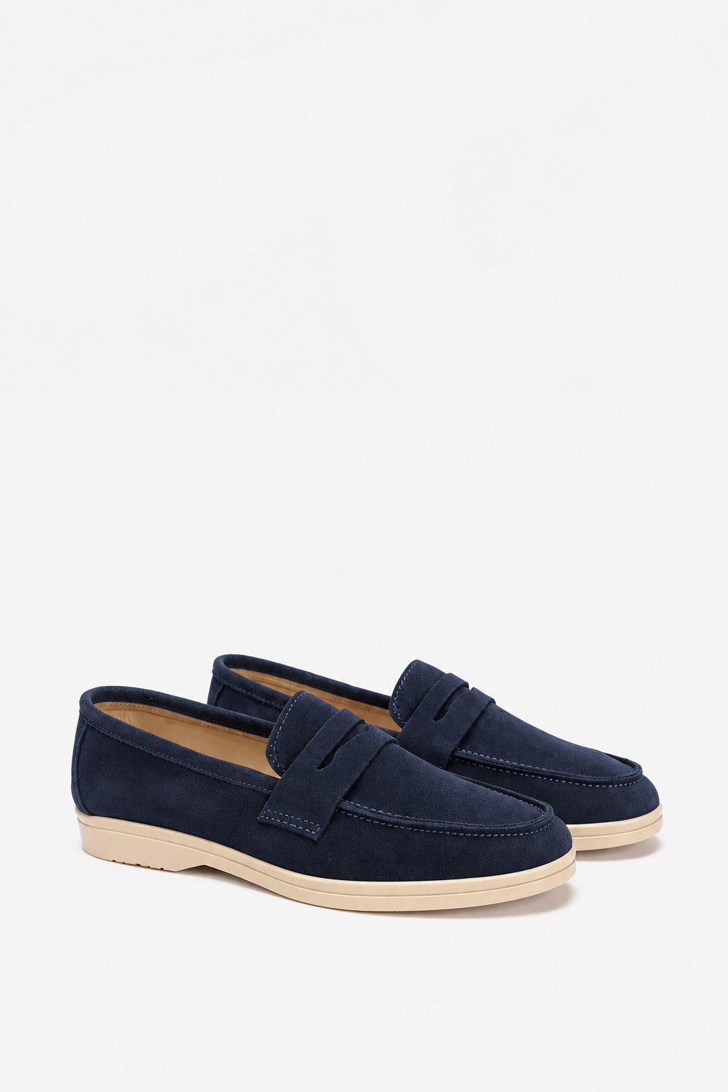 NAVY LEATHER TASSEL LOAFERS