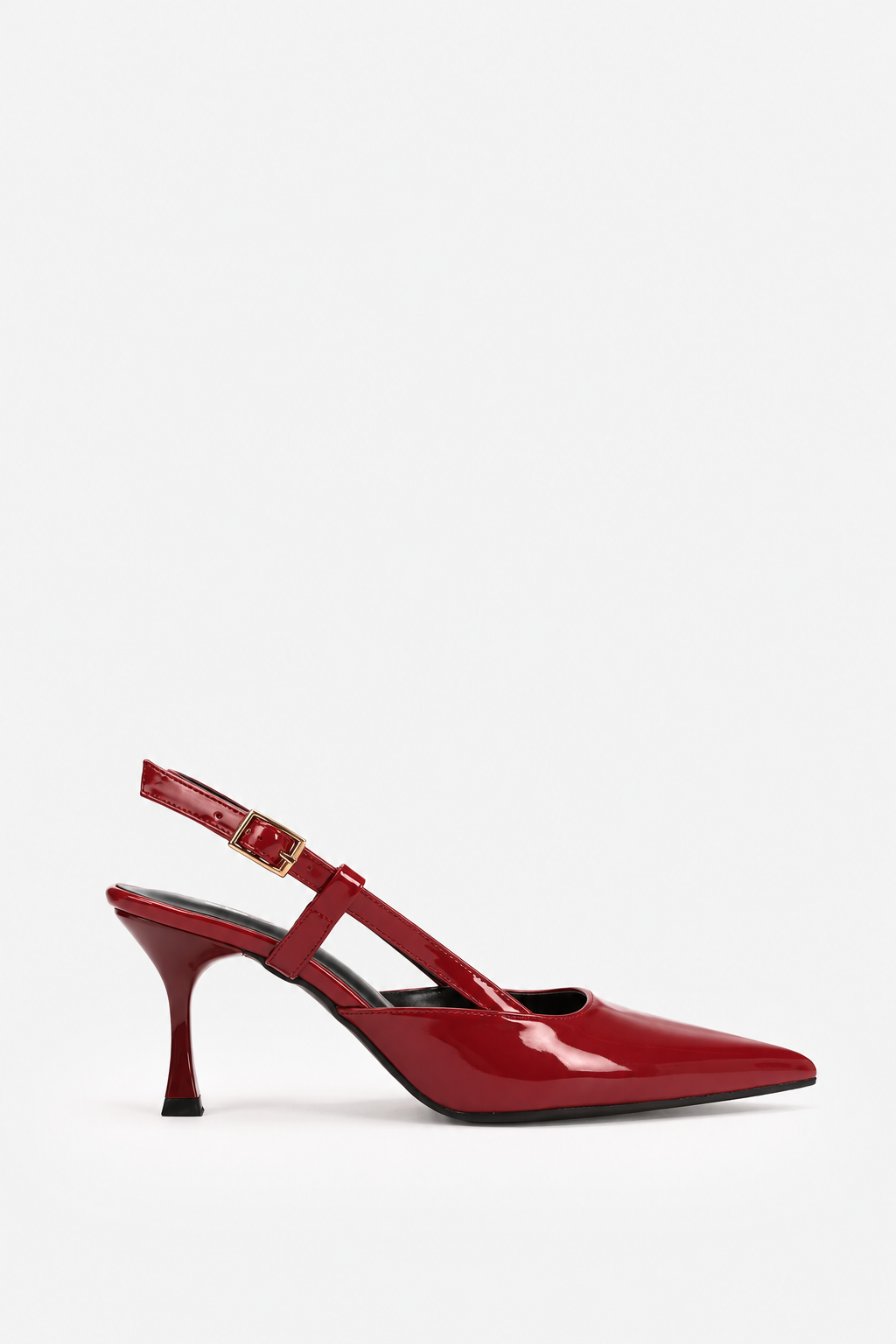 BURGUNDY SLINGBACK VERNE KITTEN HEELS