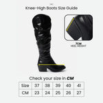 BROWN LEATHER KNEE-HIGH BOOTS