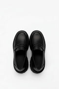 BLACK PREMIUM LEATHER CHUNKY LOAFERS