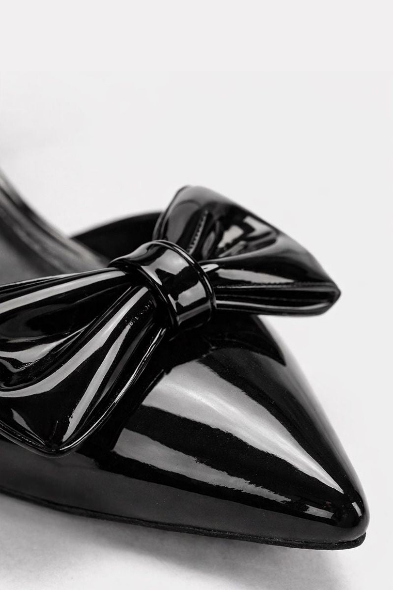 BLACK VERNE KITTEN PUMPS