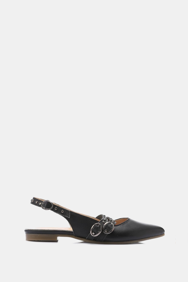 BLACK SLINGBACK FLAT