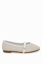 AirBelle White Mesh Ballerina - Amza - 37