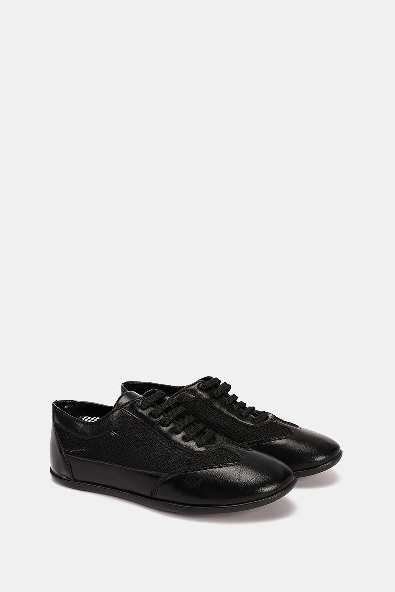 BLACK MESH SNEAKERS