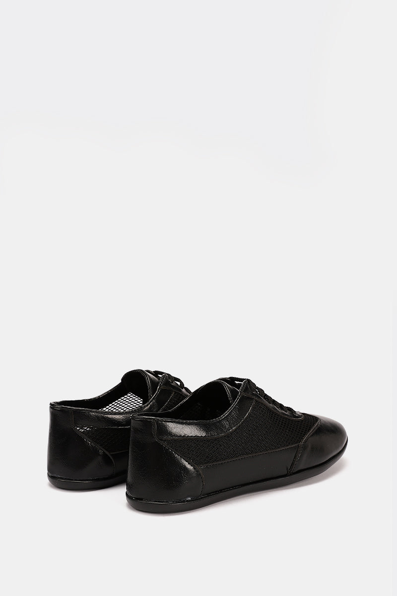 BLACK MESH SNEAKERS