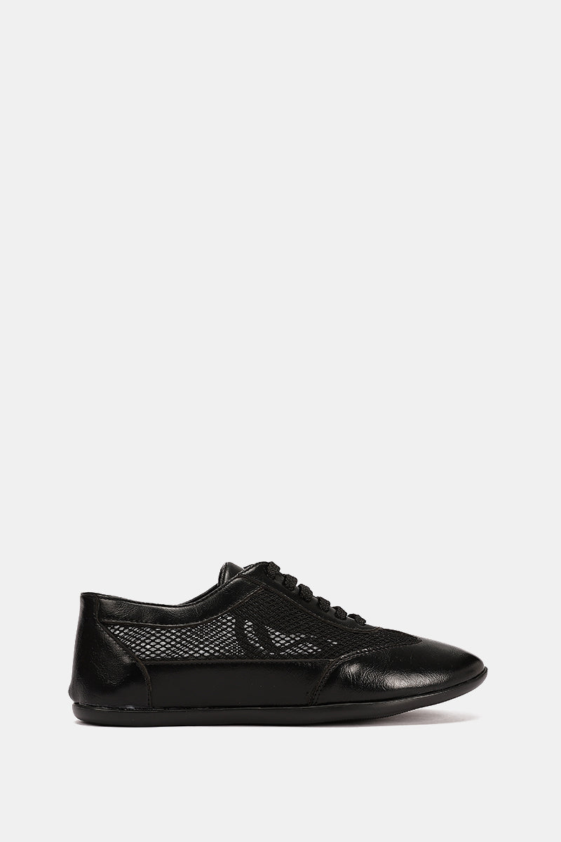 BLACK MESH SNEAKERS