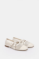 CROSS STRAP WHITE BALLERINA