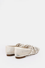 CROSS STRAP WHITE BALLERINA