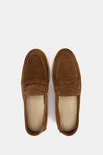 COFFEE LEATHER TASSEL LOAFERS