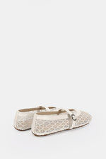 DIAMOND WHITE MESH BALLERINA