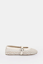 DIAMOND WHITE MESH BALLERINA