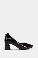 BLACK VERNE BOW LOW HEELS