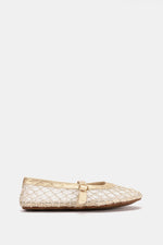 DIAMOND GOLD MESH BALLERINA