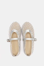 DIAMOND SILVER MESH BALLERINA