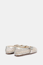 DIAMOND SILVER MESH BALLERINA
