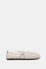 DIAMOND SILVER MESH BALLERINA