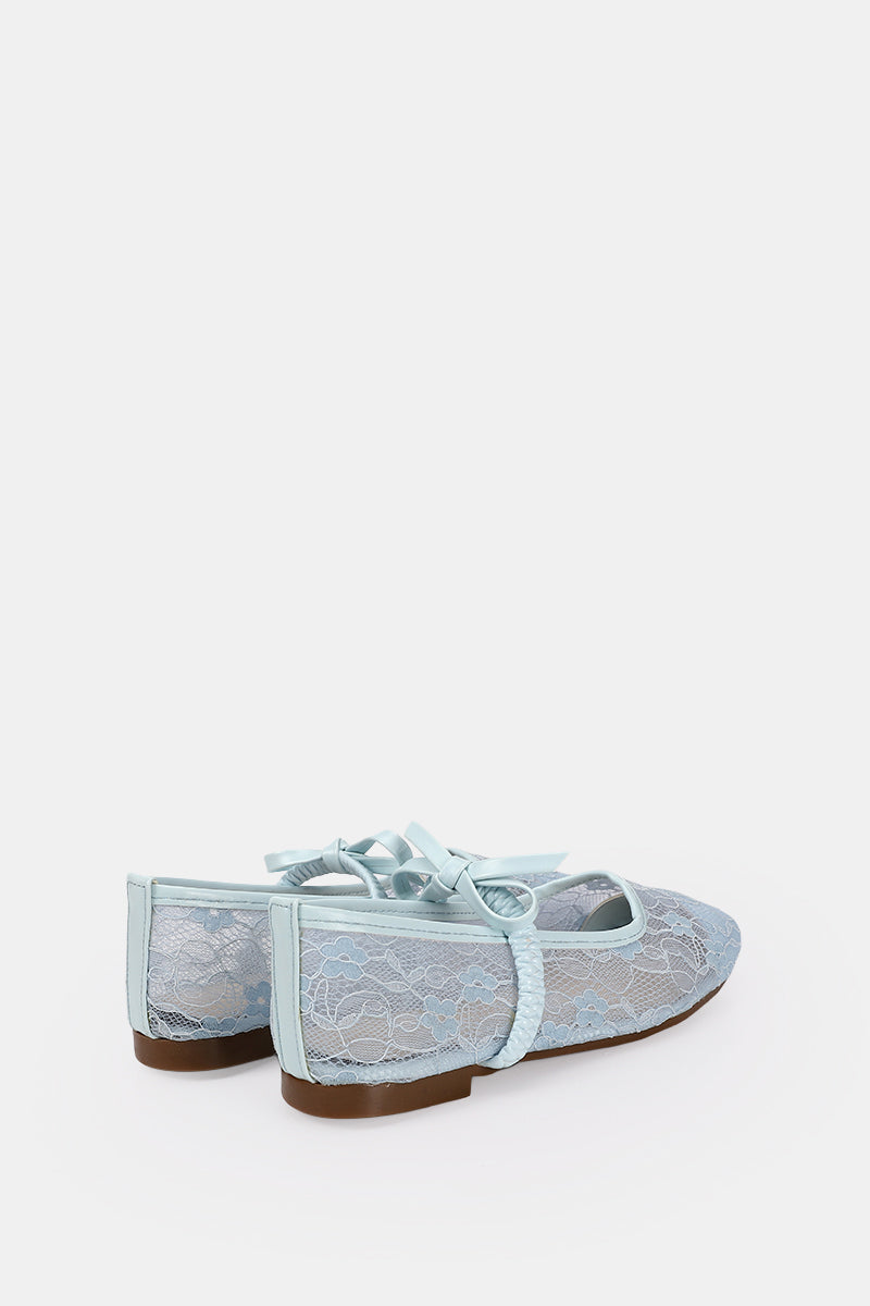BLEU CIEL FLORAL MESH BALLERINA