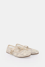BEIGE PEONY SHEER BALLERINA