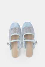 BLEU CIEL FLORAL MESH MULE