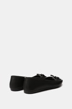 LEATHER KITTEN BLACK BALLERINA