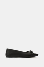 LEATHER KITTEN BLACK BALLERINA
