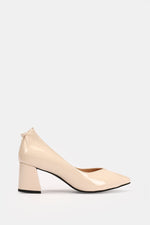 BEIGE VERNE BOW LOW HEELS
