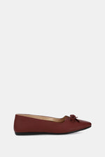 LEATHER KITTEN BORDEAUX BALLERINA