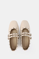 BEIGE WOVEN MARY JANE