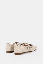 BEIGE WOVEN MARY JANE