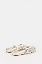 JEWELED WHITE MULE