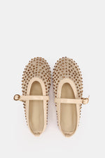 JEWELED BEIGE MULE