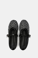 JEWELED BLACK MULE