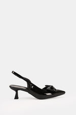 BLACK VERNE KITTEN PUMPS