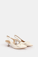WHITE KITTEN PUMPS