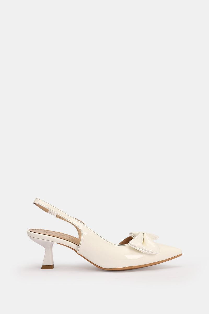 WHITE KITTEN PUMPS