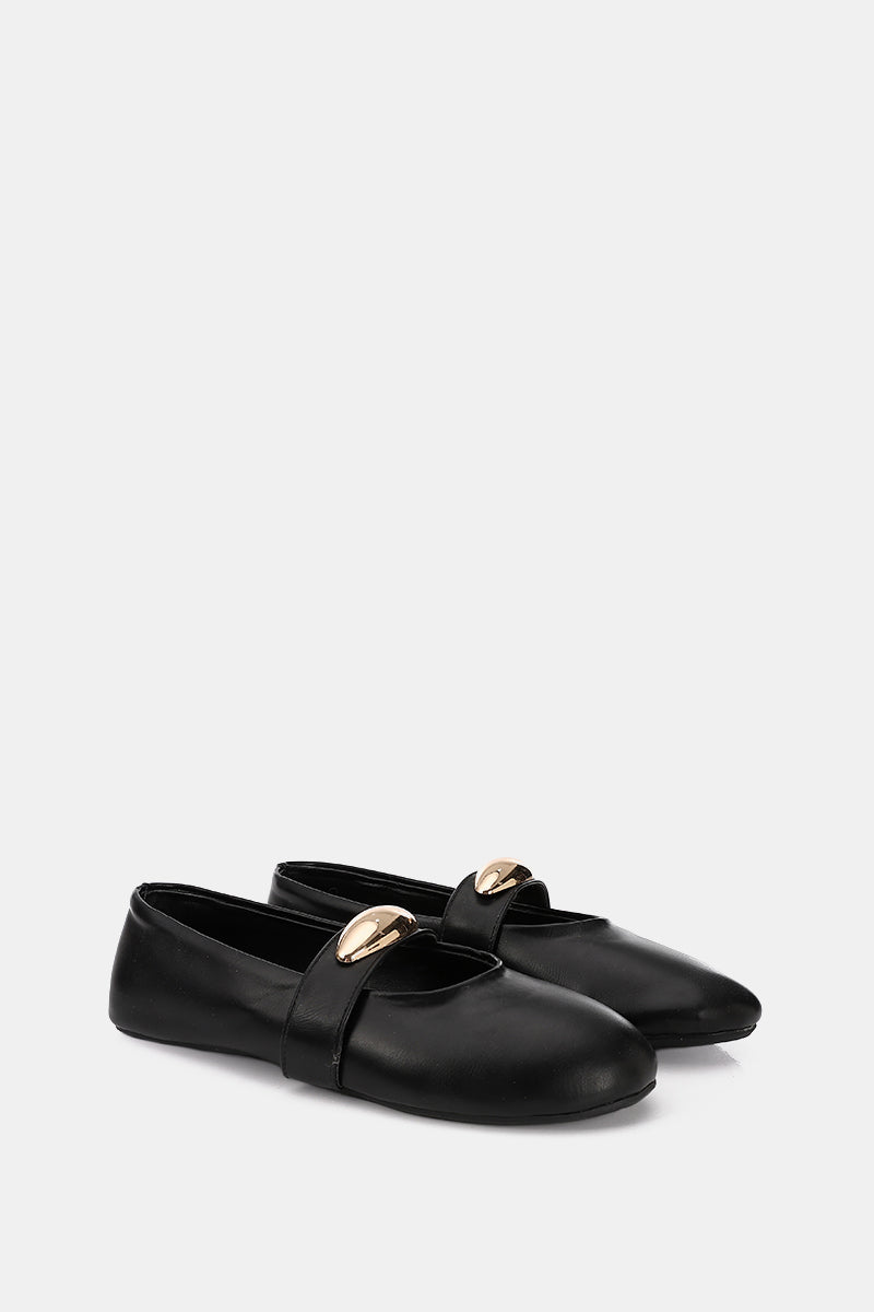 GOLD BUCKLE BLACK MARY JANE