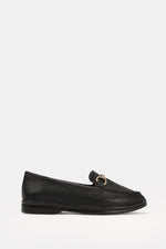 BLACK CHAINED CUSHIONED LOAFER
