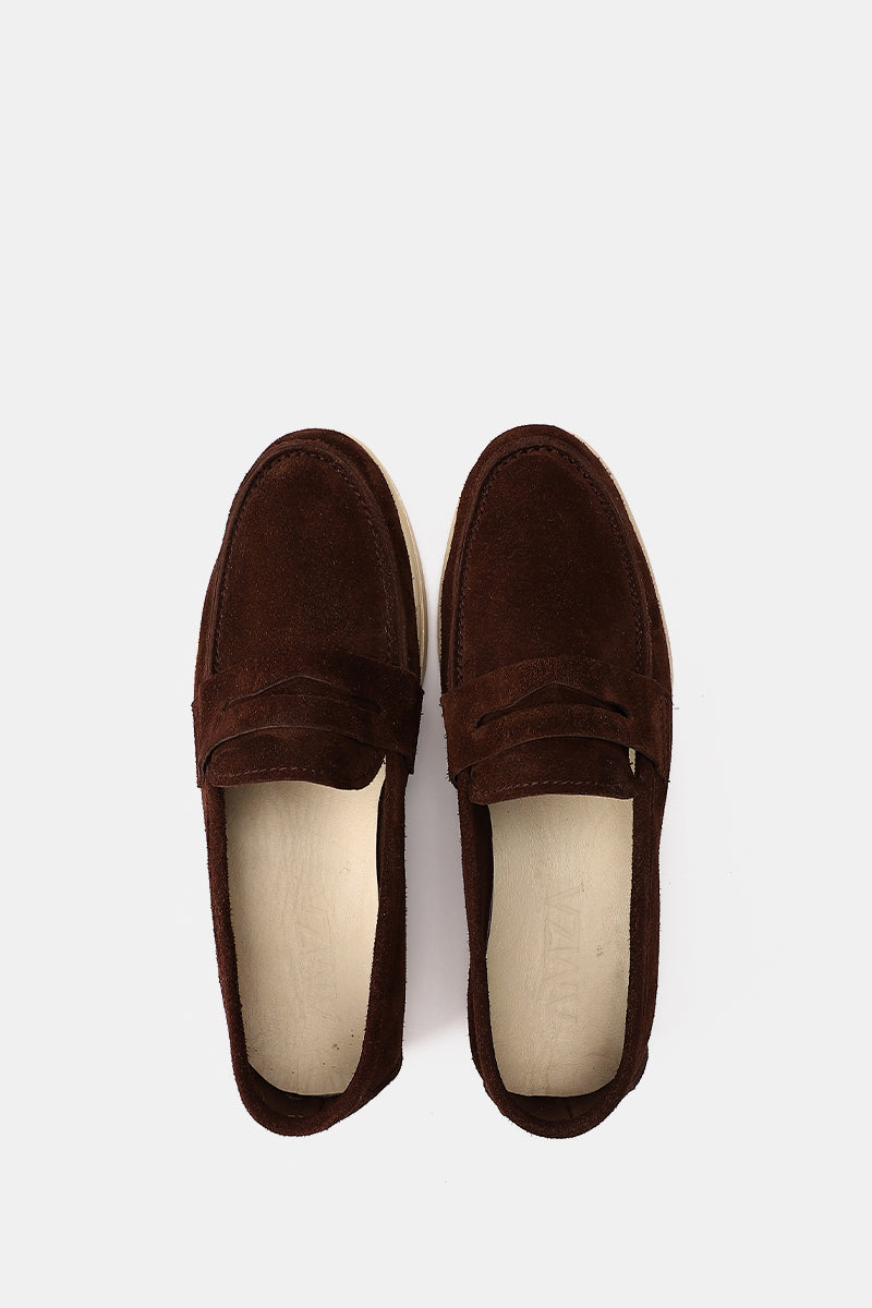 DARK BROWN LEATHER TASSEL LOAFERS