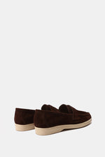 DARK BROWN LEATHER TASSEL LOAFERS