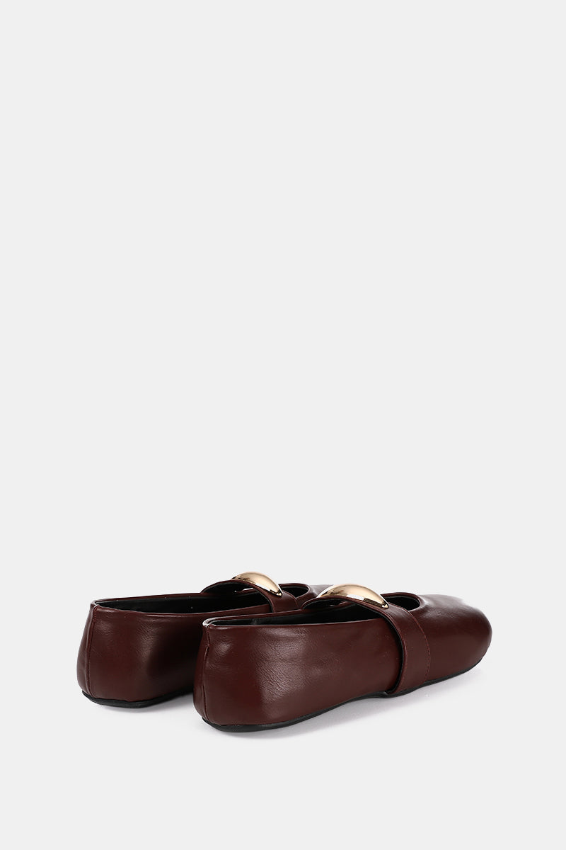 GOLD BUCKLE BORDEAUX MARY JANE
