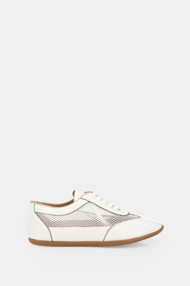 WHITE MESH SNEAKERS