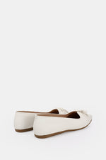 LEATHER KITTEN WHITE BALLERINA