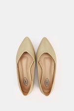 GOLD FLAT LEATHER BALLET