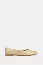 GOLD FLAT LEATHER BALLET