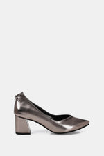 METALLIC BOW LOW HEELS