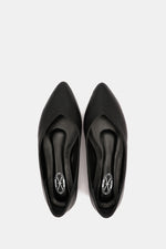 BLACK FLAT LEATHER BALLET