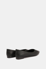 BLACK FLAT LEATHER BALLET