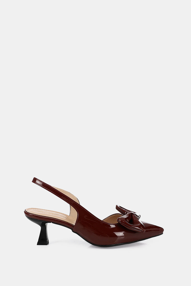 BORDEAUX KITTEN PUMPS