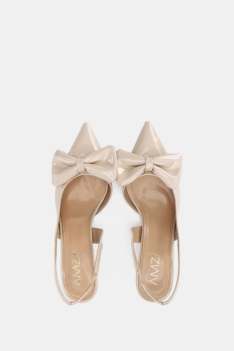 BEIGE KITTEN PUMPS